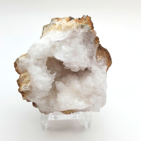 Clear Quartz Geode Druzy  Raw Crystal Cluster Perfect Shelf Desk Top Smaller Siz - Picture 1 of 8